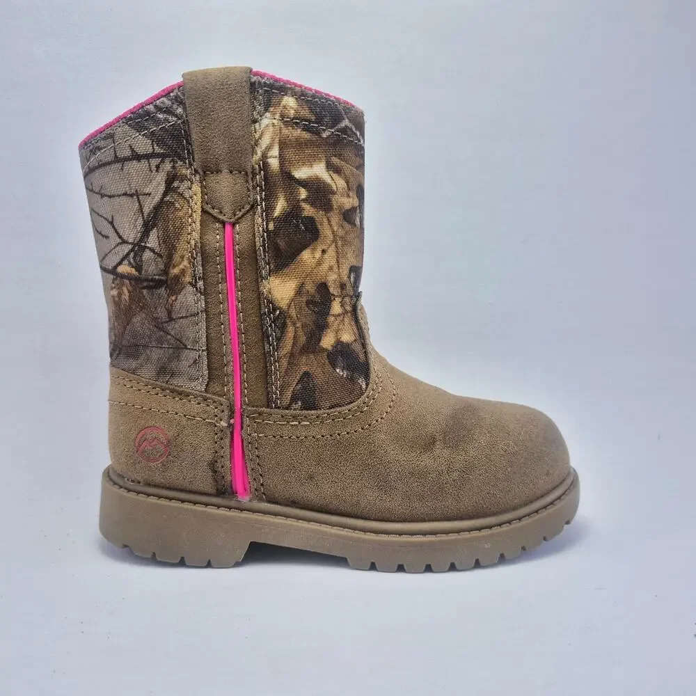 MAGELLAN Outdoors Girls Toddler Camo Pink Western Boots Girls Size 10D